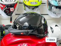 NÓN NỮA ĐẦU LS2 OF590 ĐEN BÓNG CÓ KÍNH ÂM   